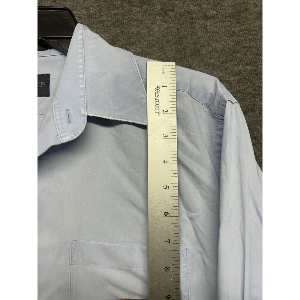 GiorGio Brutini Long Sleeve Button Up Shirt Men‎ Medium Blue Solid Pocket. - Picture 2 of 6